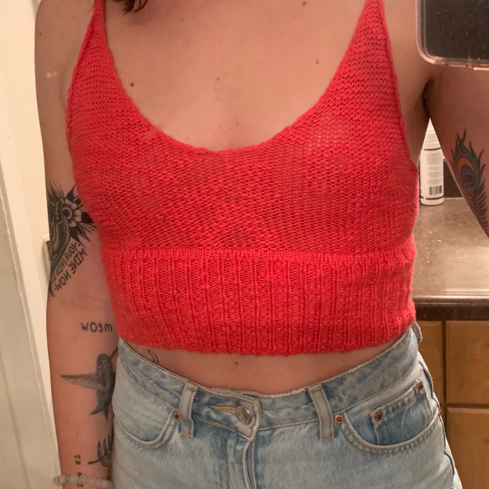 Pins and Needles Knit Crop Tank